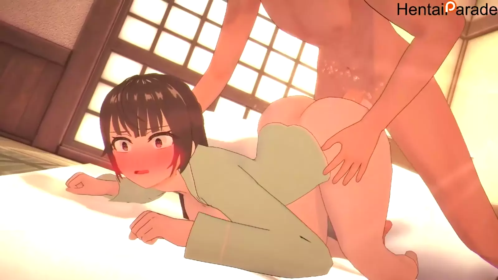 Realm of character with a round and seductive bottom in animated hentai setting